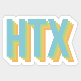 HTX in green & orange Sticker